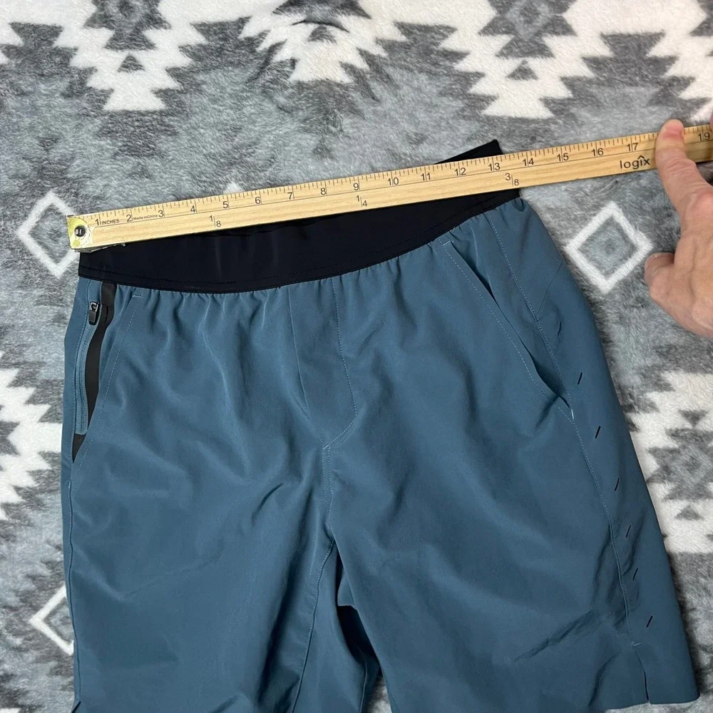 Ten Thousand Interval Shorts Blue Grey Mens Small Compression Liner Workout 7in